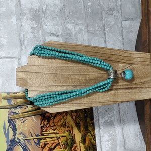 Turquoise Howlite Bead Necklace